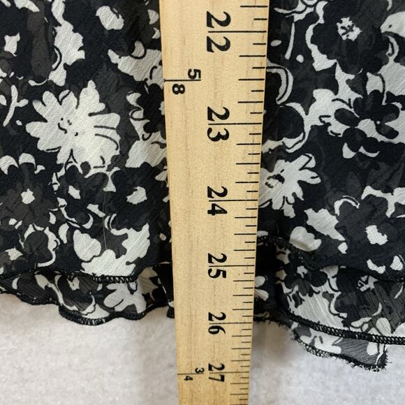 Women Ditsy Floral Chiffon Skirt Sz XL Petite Layered Dark Romantic Cottage Y2K - Picture 10 of 14
